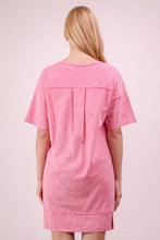 Certain Joy Pink Mineral Washed Shift Mini Dress