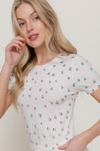 Cherry Kiss White Sweater Top