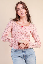 So In Love Floral Fitted Knit Top