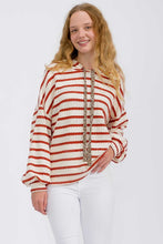 Find Your Fire Stripe Knit Drawstring Hoodie