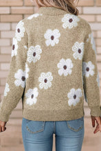 Flynn Floral Sweater-Khaki