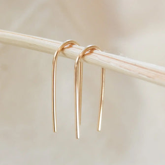 Open Arc Earrings - Gold