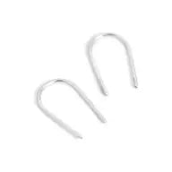 Open Arc Earrings - Silver