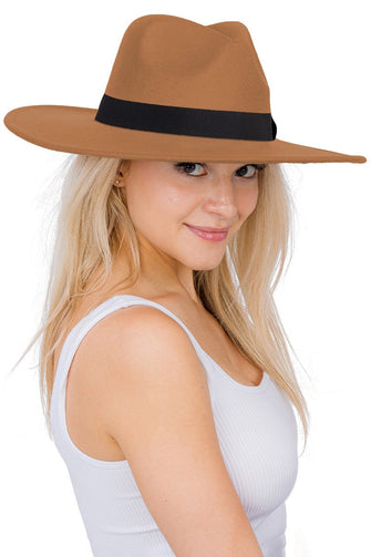 Black Band Rancher Hat-Taupe