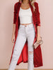 Viola Velvet Cardigan-RED