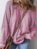 Waverly Waffle Sleeve Sweatshirt
