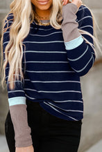 On My Mind - Navy Striped Knit Top