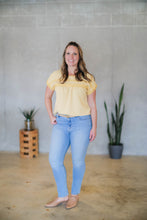 Confident Decisions - Yellow Swiss Dot Lace Blouse