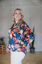 In Good Time - Green Graffiti Printed Puff Sleeve Blouse